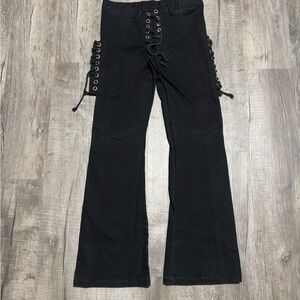 Shrine of Hollywood black lace up pants